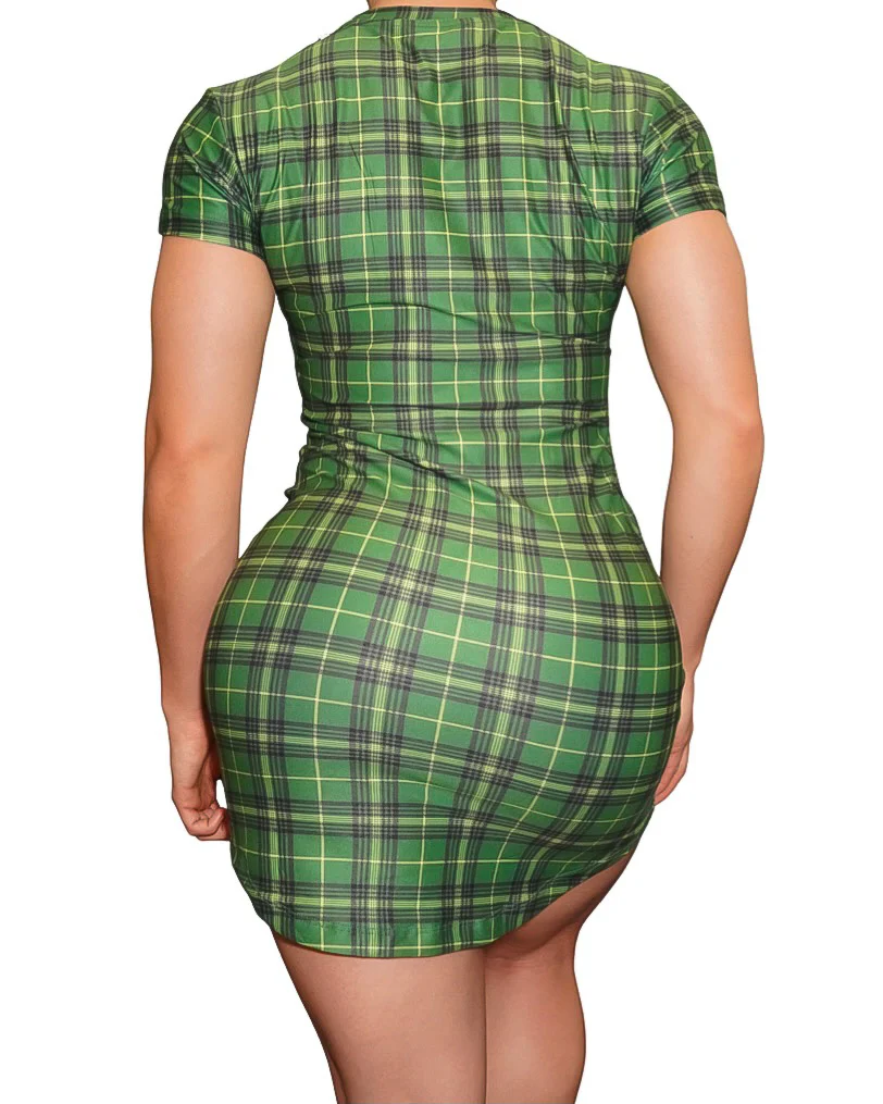 Og T-shirt Dresses - Gingham - Short Sleeve - Image 3